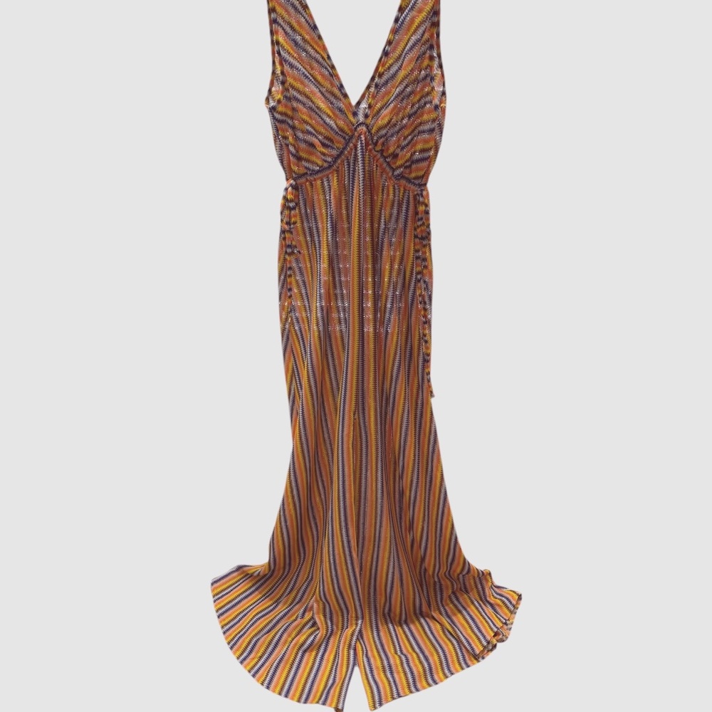 Luli Fama PLAZA ESPAÑA V Neck Long Dress